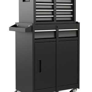 2-in-1 Rolling Tool Chest with 5 Sliding Lockable Drawers