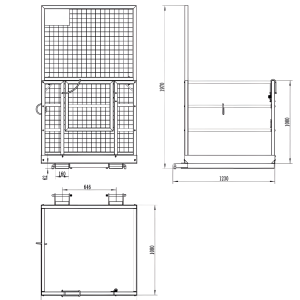 2-Person Forklift Safety Cage – 1,200 lb Lift Capacity Work Platform 9194534