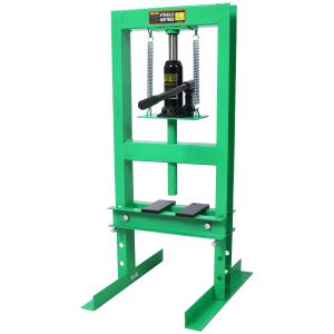 6 Ton Hydraulic Press, Benchtop Hydraulic Shop Press, H-Frame Garage Floor Press with Press Plates, Adjustable Working Table Height