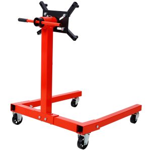 Engine Stand, 1500 LBS Motor Stand with 4 Wheels, 360 Degree Rotating Head & 4 Adjustable Arms,Metal Engine Holder for Garage, Auto Repair