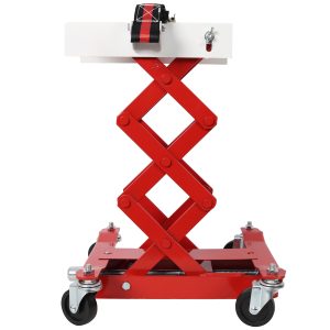 450 Lbs Capacity Low Lift Transmission Jack, With Nylon Safety Strap, Used For Transmissions & Gas Tanks on Smaller Vehicles
