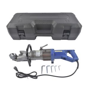5/8'' Electric Hydraulic Rebar Bender HRB-16, 900W 110V Portable Rebar Bending Maching Bending 4-16mm Rebar Bending Angle 0-130 Degrees, with Positioning Bolt