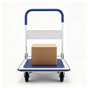 660LBS Capacity Folding Platform Hand Truck, Heavy-Duty Metal Push Cart with Non-Slip Platform, Shock-Absorbing PU Wheels & Safety Bumper for Warehouse Moving Delivery 2. Space-Saving Foldable Utility Hand Cart, Anti-Deformation Metal Moving Dolly with Universal & Directional Wheels, Portable Heavy