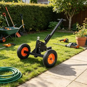 1500 lbs Capacity Trailer Dolly, Heavy-Duty 2-in-1 Tow Mover, 2" Ball Mount, 16" Air-Filled Tires & Swivel Caster, Portable Design for Car, RV & Boat Hauling
