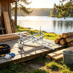 Chainsaw Mill & Rail Guide System, Portable Sawmill with 14"-36" Guide Bar, 9ft Aluminum Milling Rail, Planking Mill for Woodworkers & Carpenters