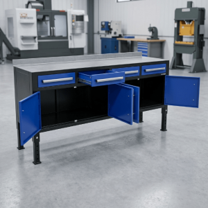 Heavy-Duty Steel Welding Table & Tool Bench – Industrial Workbench with Storage Drawers