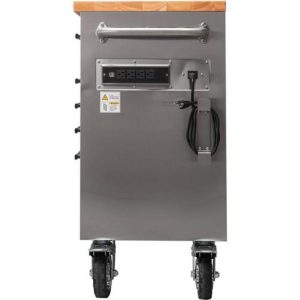 61-Inch Stainless Steel 9-Drawer Tool Chest with Power Strip HTC6109W