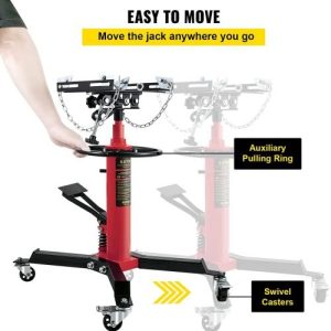 1320 lbs 2-Stage Telescopic Transmission Jack with Hydraulic Lift | Adjustable Heavy-Duty Design