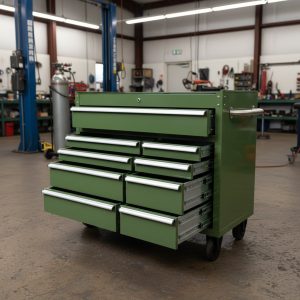 42″ 9-Drawer Rolling Tool Bench – Heavy-Duty Garage Storage Cabinet