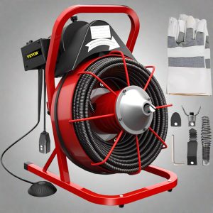 75 Ft Electric Drain Cleaner Machine | Heavy-Duty Plumbing Snake for Pipes & Drains