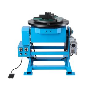 Welding Positioner, 1102 Lbs Load Capacity, -45° to 90° Tilt Angle Welding Positioner Turntable Table, 0.2-2 RPM Speed Control, Electric and Foot Pedal, for Cutting, Grinding, Assembly