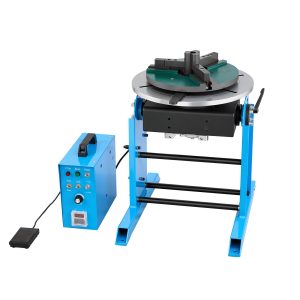 Welding Positioner, 441 Lbs Load Capacity, -45° to 90° Tilt Angle Welding Positioner Turntable Table, 0.5-5 RPM Speed Control, Electric and Foot Pedal, for Cutting, Grinding, Assembly