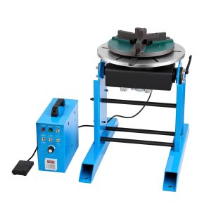 Welding Positioner, 661 Lbs Load Capacity, -45° to 90° Tilt Angle Welding Positioner Turntable Table, 0.2-2.5 RPM Speed Control, Electric and Foot Pedal, for Cutting, Grinding, Assembly